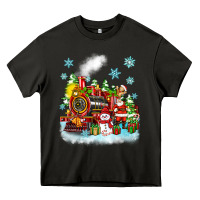 Asphalt christmas polar express santa Heavy Core Tee - Zillion Design Studio