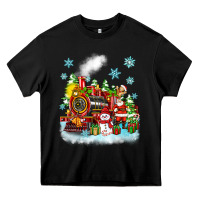 Black christmas polar express santa Heavy Core Tee - Zillion Design Studio
