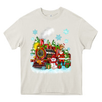 Cream christmas polar express santa Heavy Core Tee - Zillion Design Studio
