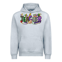Heather Grey teacher mardi gras Urban Hoodie - CowGirlArtShop