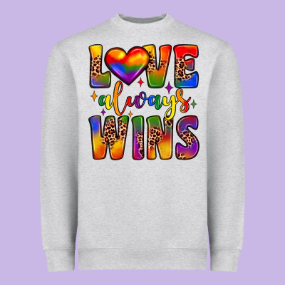 Love Always Wins Heavyweight Sweatshirt Designed By Jahusdesignshop