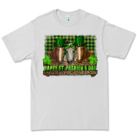Dove Grey happy st. patrick's day horses with leprechaun hat and bandana Premium Tee - RanaPortraitStore