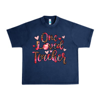 Navy one loved teacher Urban Heavy Tee - JahusDesignShop