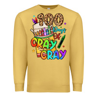 Antique Gold 100 days of cray cray Premium Sweatshirt - LillyAllenDesigns