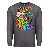 Charcoal Heather 100 days of cray cray Premium Sweatshirt - LillyAllenDesigns