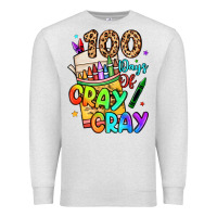 Oatmeal Heather 100 days of cray cray Premium Sweatshirt - LillyAllenDesigns