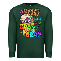 Sports Green 100 days of cray cray Premium Sweatshirt - LillyAllenDesigns