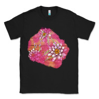 Black v.d  lavender and lotus patches Classic Tee - AdoDesignShop