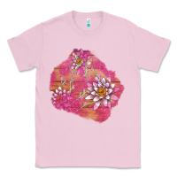 Bubblegum Pink v.d  lavender and lotus patches Classic Tee - AdoDesignShop