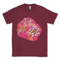 Burgundy v.d  lavender and lotus patches Classic Tee - AdoDesignShop