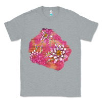 Heather Grey v.d  lavender and lotus patches Classic Tee - AdoDesignShop