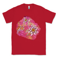Red v.d  lavender and lotus patches Classic Tee - AdoDesignShop