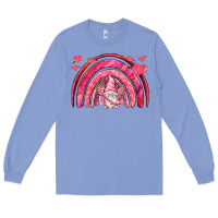 Colony Blue valentines day rainbow with cupid gnome Long Sleeve Tee - NancyCooperArtShop