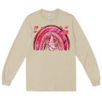Mushroom valentines day rainbow with cupid gnome Long Sleeve Tee - NancyCooperArtShop