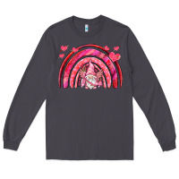 Smoke valentines day rainbow with cupid gnome Long Sleeve Tee - NancyCooperArtShop