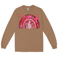 Valentines Day Rainbow With Cupid Gnome Long Sleeve Tee | Teevron