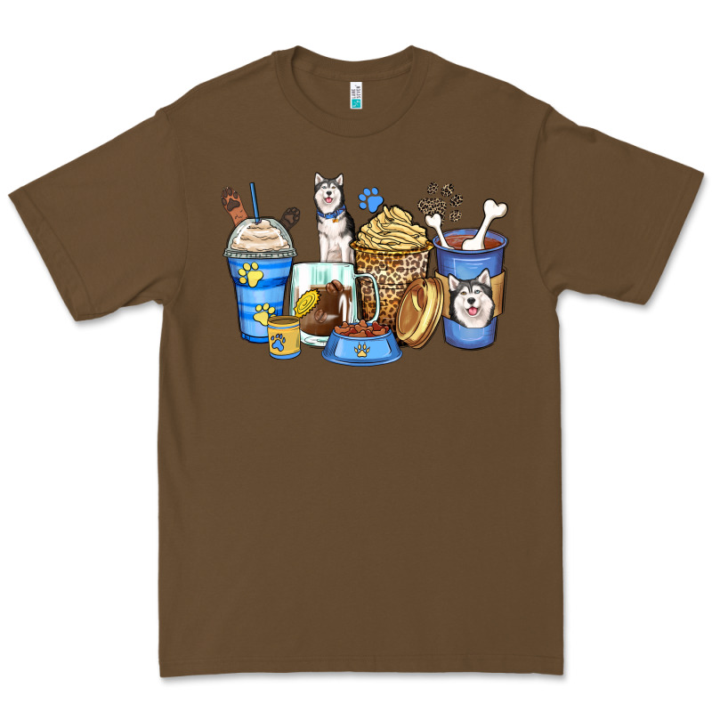 Siberian Husky Coffee Cups Premium Tee by Zillion Design Studio | Teevron