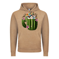 Vintage Coffee day of the dead mexican cactus Vintage Hoodie - FaDigitalArtStudio