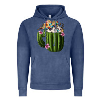 Vintage Denim day of the dead mexican cactus Vintage Hoodie - FaDigitalArtStudio
