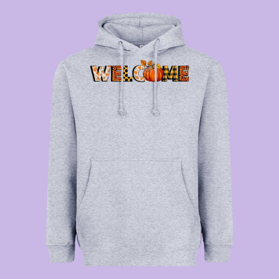 Welcome Pumpkin Heavyweight Hoodie Designed By Bundleandbundleshop