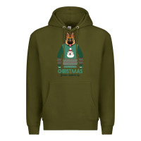 Army Green German shepherd dog Christmas Premium Hoodie - Bettercallsaul