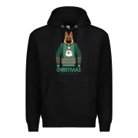 Black German shepherd dog Christmas Premium Hoodie - Bettercallsaul