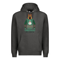 Charcoal Heather German shepherd dog Christmas Premium Hoodie - Bettercallsaul