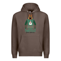 Coffee German shepherd dog Christmas Premium Hoodie - Bettercallsaul