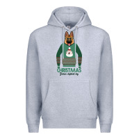 Heather Grey German shepherd dog Christmas Premium Hoodie - Bettercallsaul