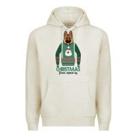 Oatmeal Heather German shepherd dog Christmas Premium Hoodie - Bettercallsaul
