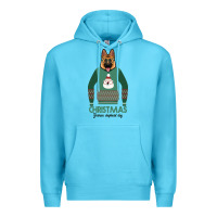 Ocean Blue German shepherd dog Christmas Premium Hoodie - Bettercallsaul