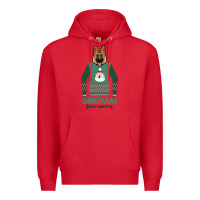 Red German shepherd dog Christmas Premium Hoodie - Bettercallsaul