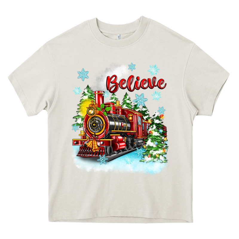 Christmas Polar Express Believe Heavy Core Tee by Zillion Design Studio | Teevron