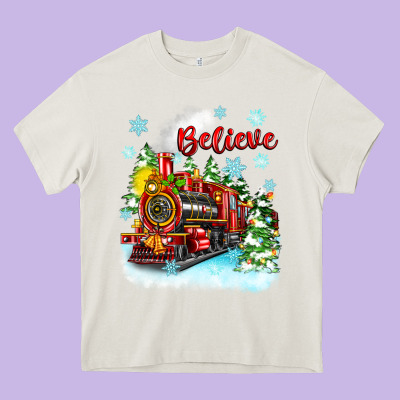 Heavy Core Tee christmas polar express believe