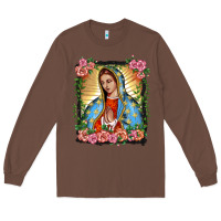 Chestnut lady of guadalupe portrait Long Sleeve Tee - BarkalooDesign