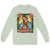 Matcha lady of guadalupe portrait Long Sleeve Tee - BarkalooDesign