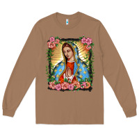 Toasted Coconut lady of guadalupe portrait Long Sleeve Tee - BarkalooDesign