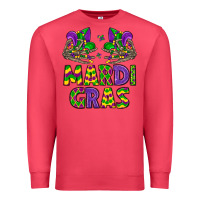 Cardinal mardi gras Premium Sweatshirt - LillyAllenDesigns