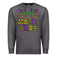 Charcoal Heather mardi gras Premium Sweatshirt - LillyAllenDesigns