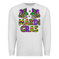 Oatmeal Heather mardi gras Premium Sweatshirt - LillyAllenDesigns