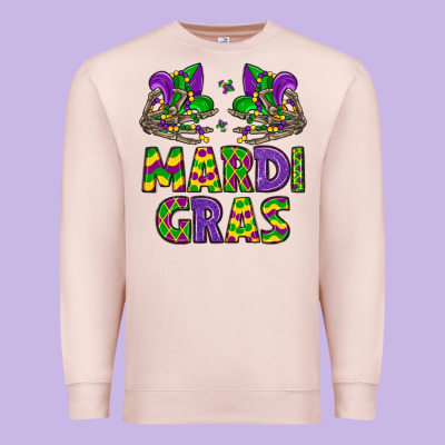 Mardi Gras Premium Sweatshirt Designed By Lillyallendesigns