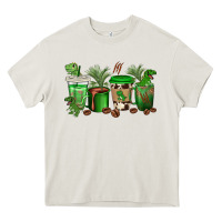 Cream t  rex coffee cups Heavy Core Tee - texasbilliewilder