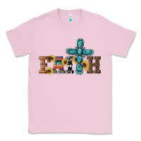 Bubblegum Pink western gemstone cross faith Classic Tee - Artiststas