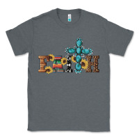 Charcoal Heather western gemstone cross faith Classic Tee - Artiststas