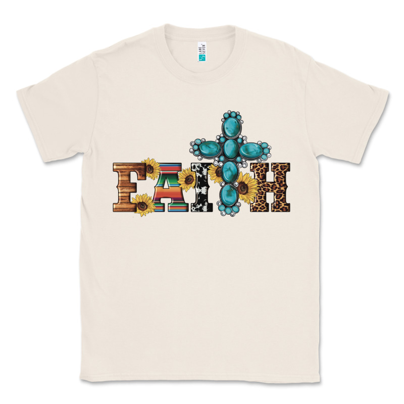 Western Gemstone Cross Faith Classic Tee by Artiststas | Teevron