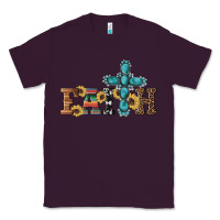 Plum western gemstone cross faith Classic Tee - Artiststas