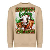 Mushroom Christmas feeling jolly cow Heavyweight Sweatshirt - Artiststas