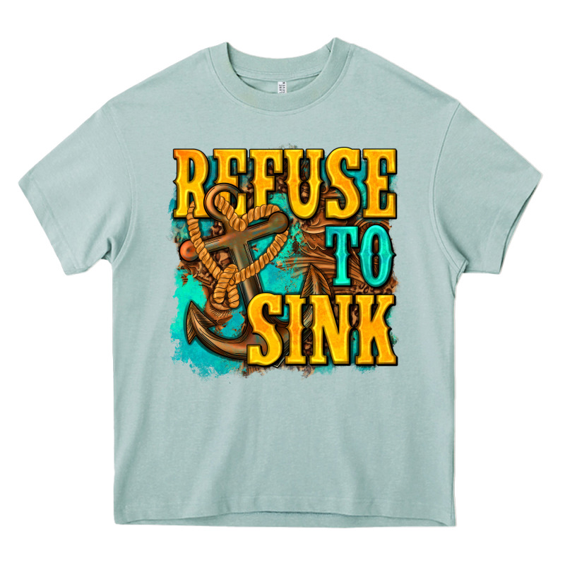 Refuse To Sink Western Heavy Core Tee by texasbilliewilder | Teevron