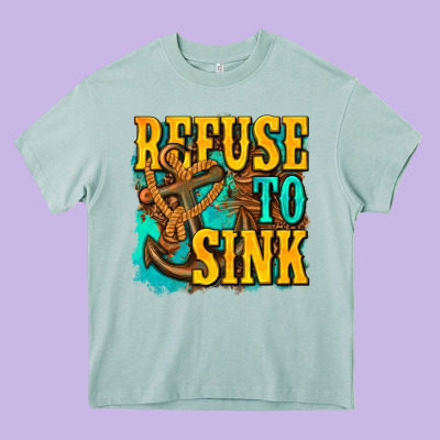 Refuse To Sink Western Heavy Core Tee Designed By Texasbilliewilder