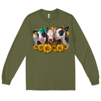 Army Green sunflower heifers Long Sleeve Tee - Jasminsmagicworld